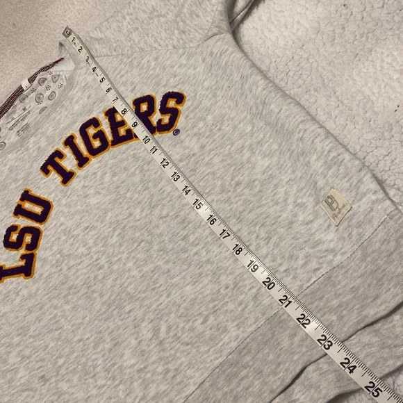 Pressbox LSU Tigers Comfy Light Gray Vintage Wash Sweatshirt Size Medium - Picture 11 of 12